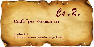 Csépe Rozmarin névjegykártya